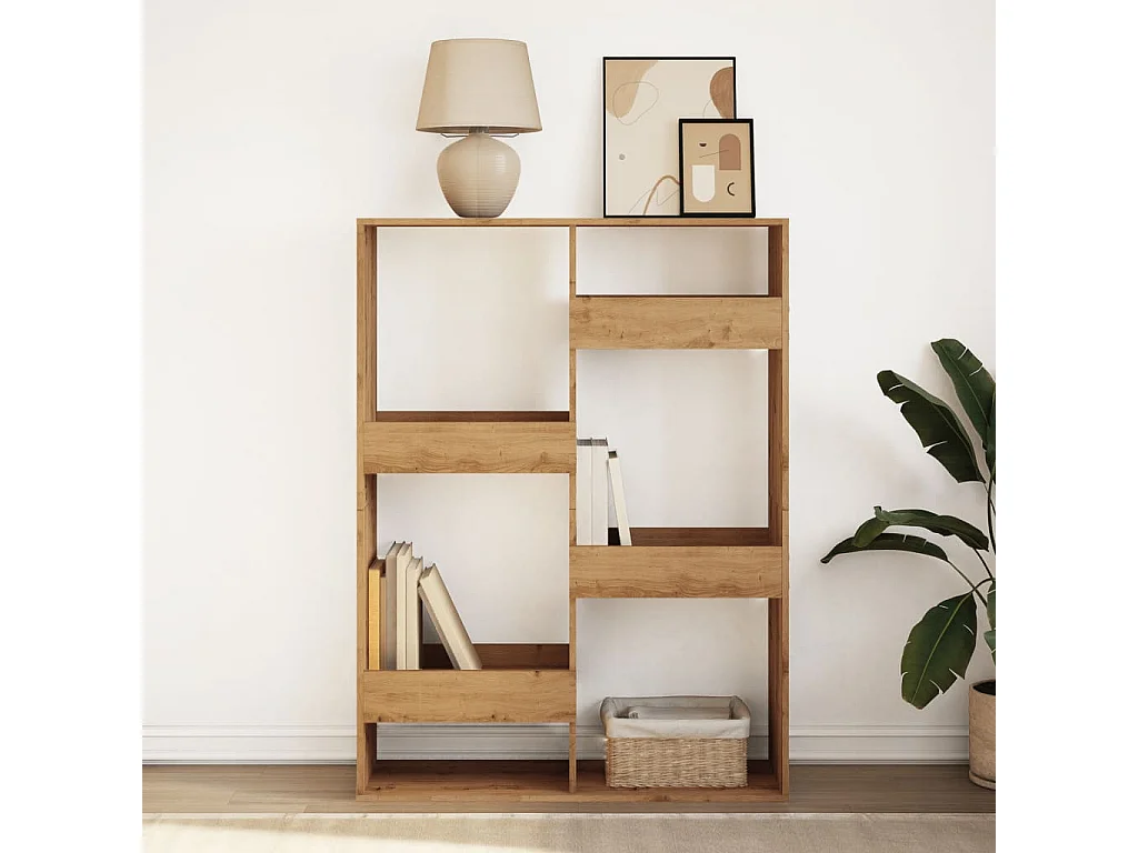 Bibliothèque chêne artisanal 100x33x135 cm bois d'ingénierie