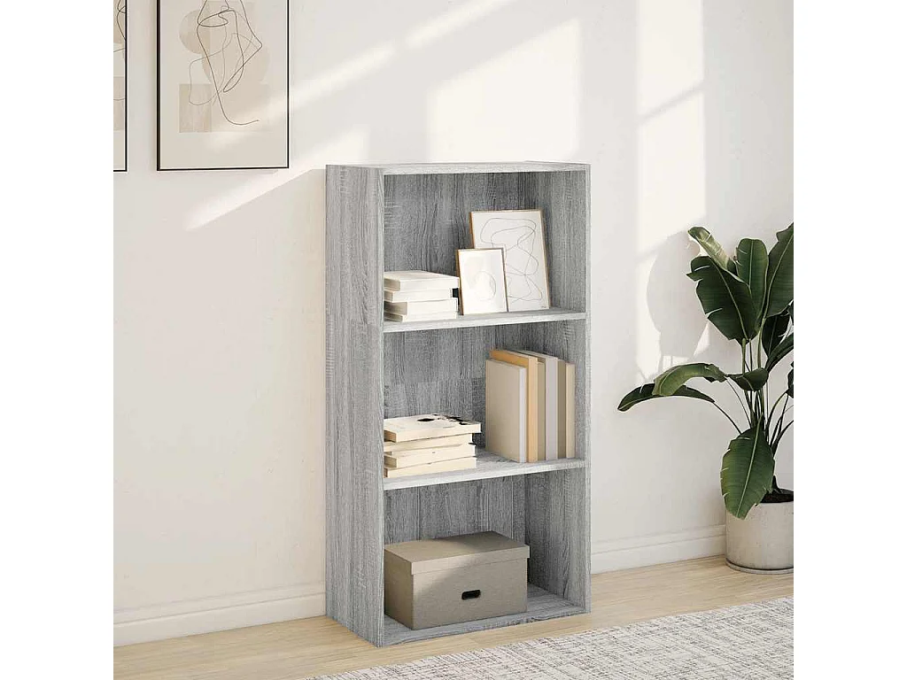 Bibliothèque sonoma gris 60x30x114 cm bois d'ingénierie