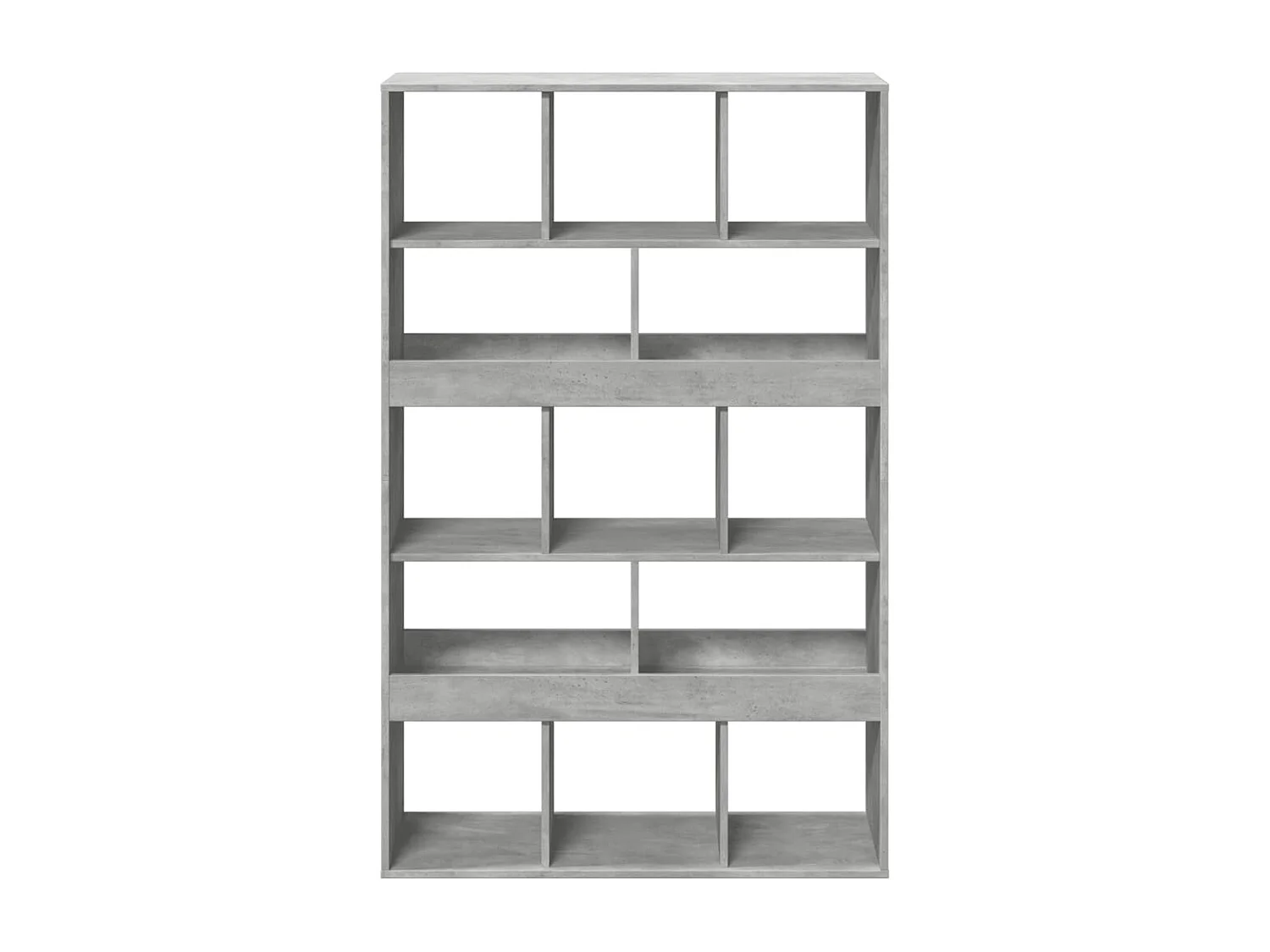 Bibliothèque / Cloison de séparation gris béton bois d'ingénierie