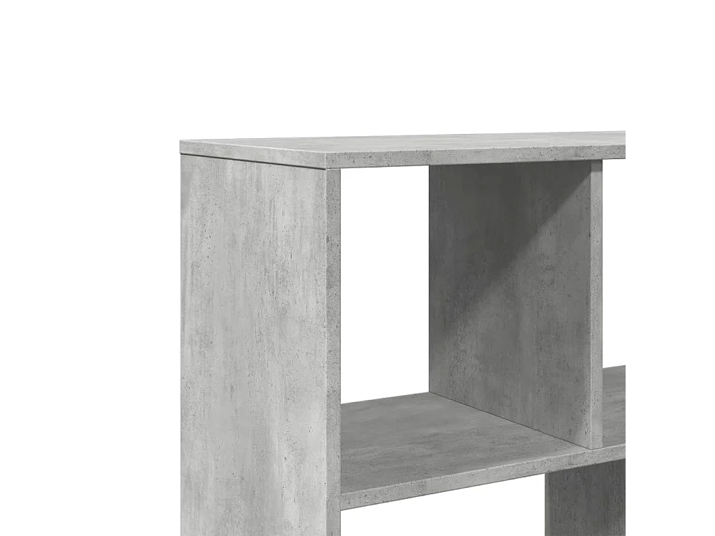 Bibliothèque / Cloison de séparation gris béton bois d'ingénierie