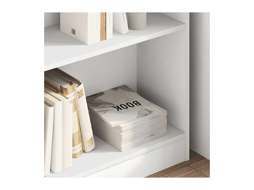 Bibliothèque blanc 80x24x75 cm bois d'ingénierie