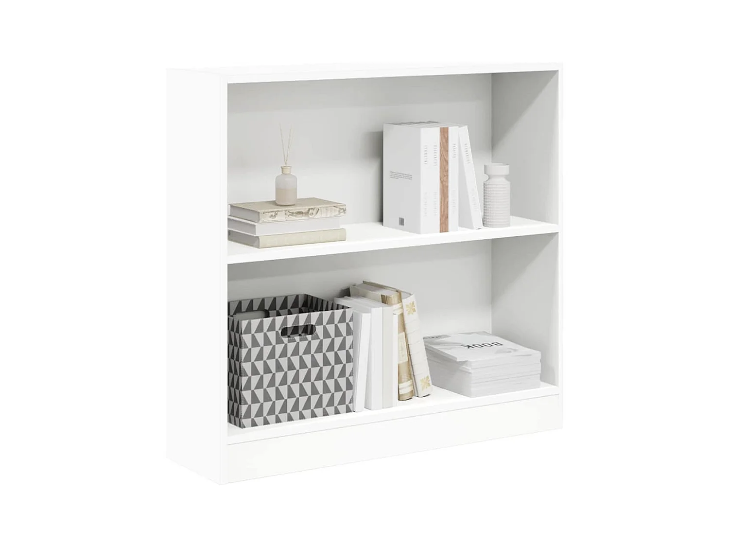 Bibliothèque blanc 80x24x75 cm bois d'ingénierie