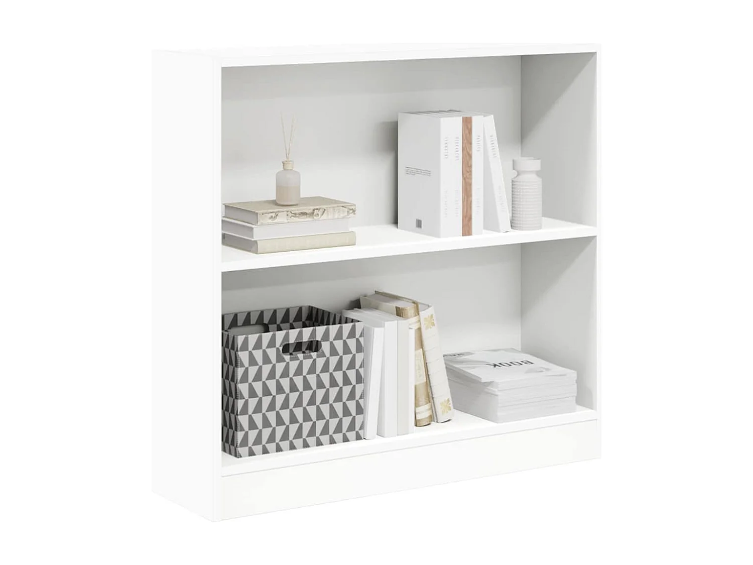 Bibliothèque blanc 80x24x75 cm bois d'ingénierie