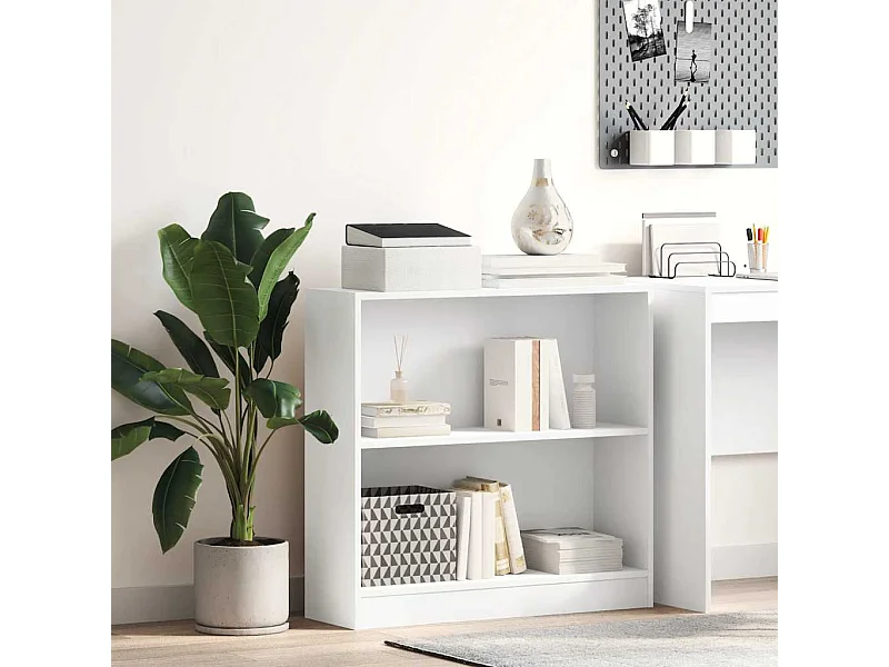 Bibliothèque blanc 80x24x75 cm bois d'ingénierie