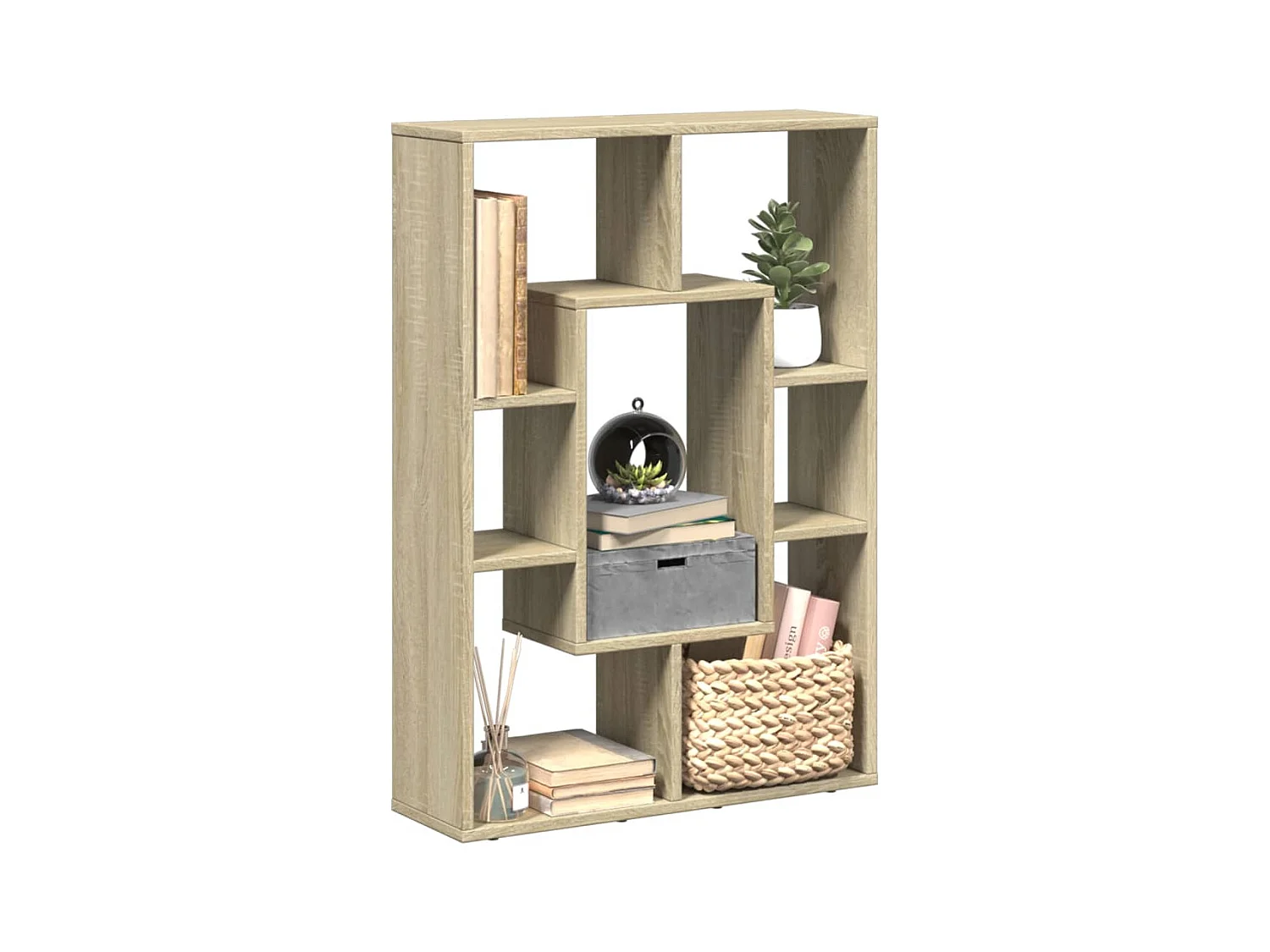 Bibliothèque chêne sonoma 63x20x90 cm bois d'ingénierie