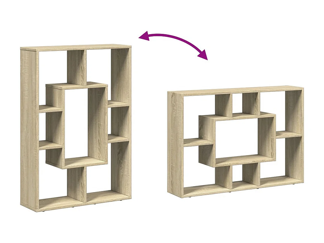 Estantería de madera de ingeniería roble Sonoma 63x20x90 cm