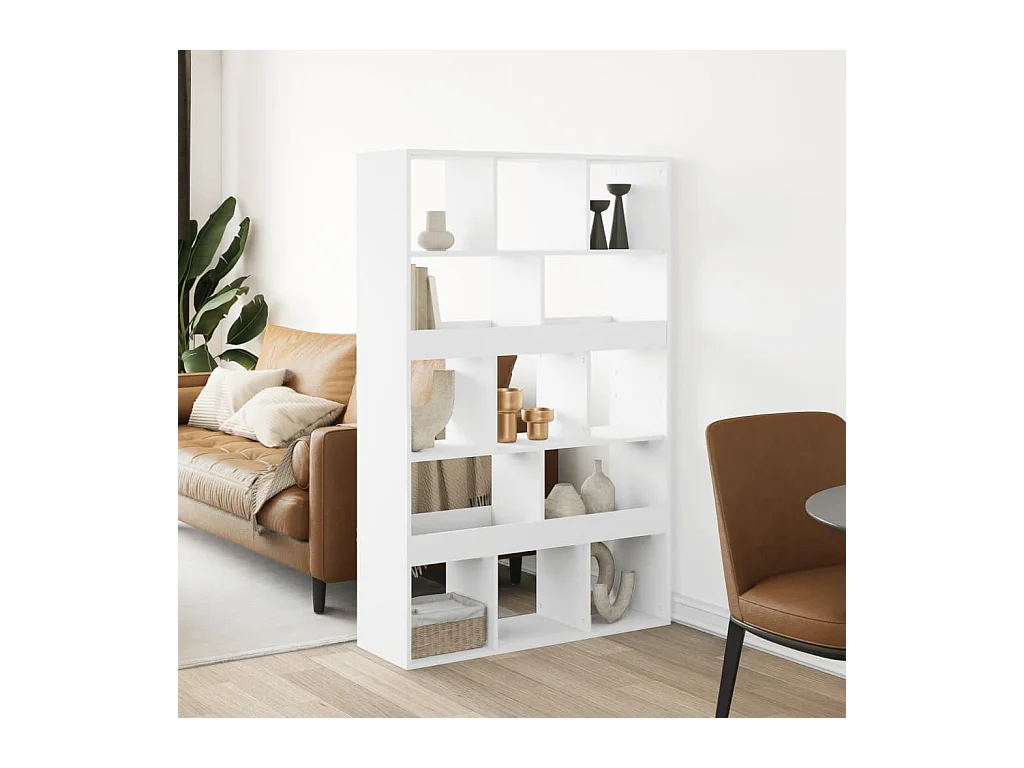Kamerscherm 100x33x156,5 cm bewerkt hout wit