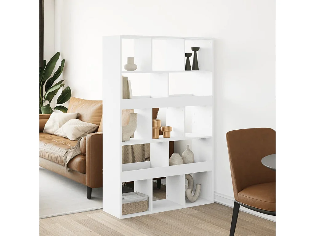 Bibliothèque / Cloison de séparation blanc 100x33x156,5 cm bois d'ingénierie