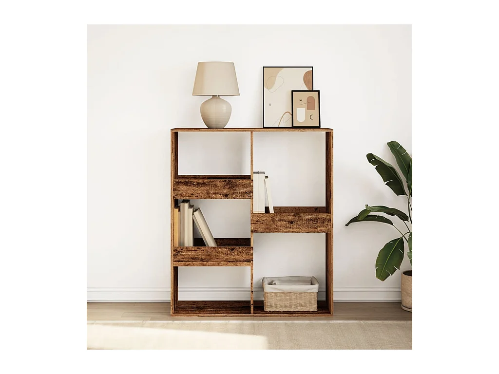 Bibliothèque/Séparateur de pièce vieux bois 100x33x115 cm