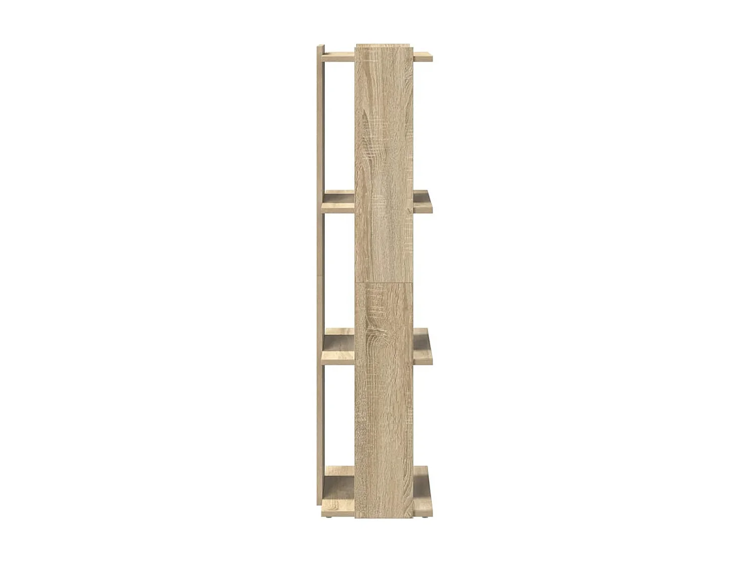 Bibliothèque à 3 niveaux chêne sonoma 60x30x120 cm