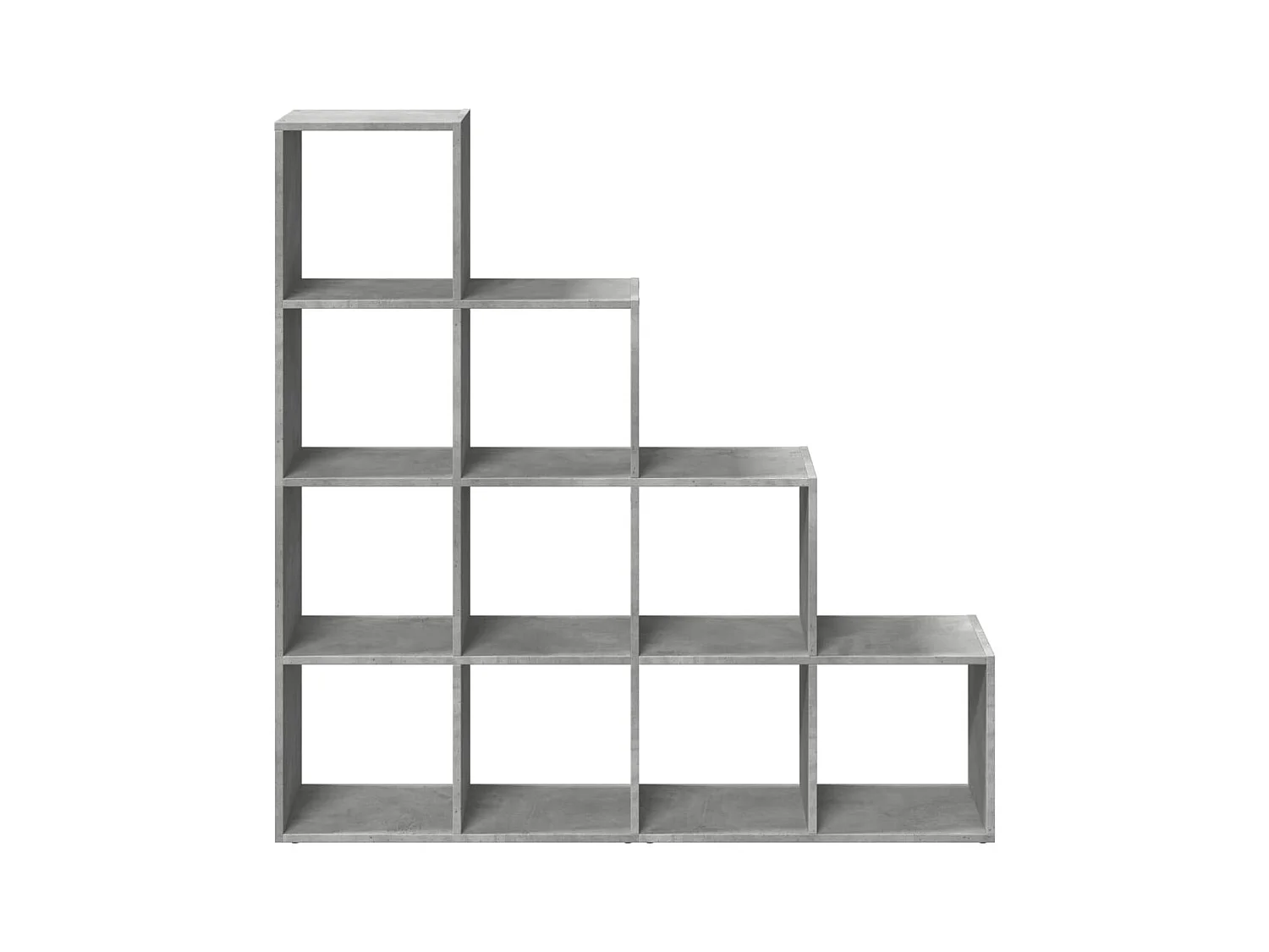 Bibliothèque séparatrice de pièce à 4 niveaux gris béton