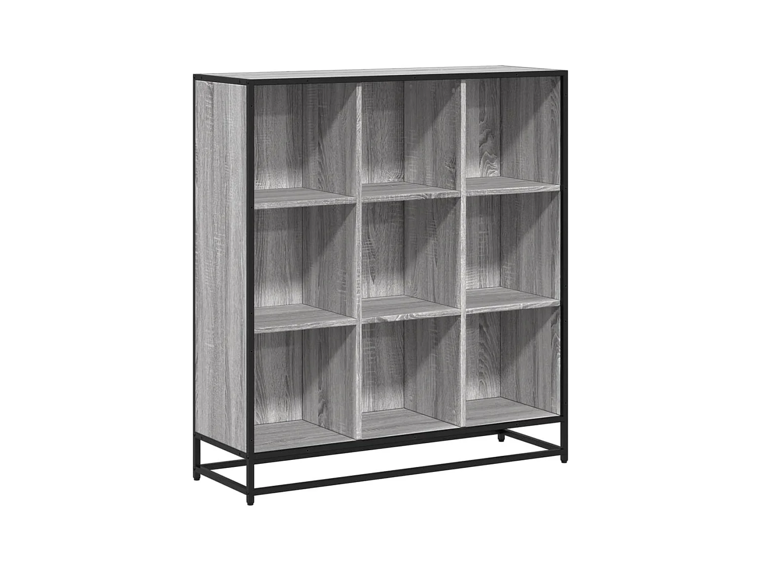 Bibliothèque sonoma gris 97,5x33x107,5 cm bois ingénierie métal