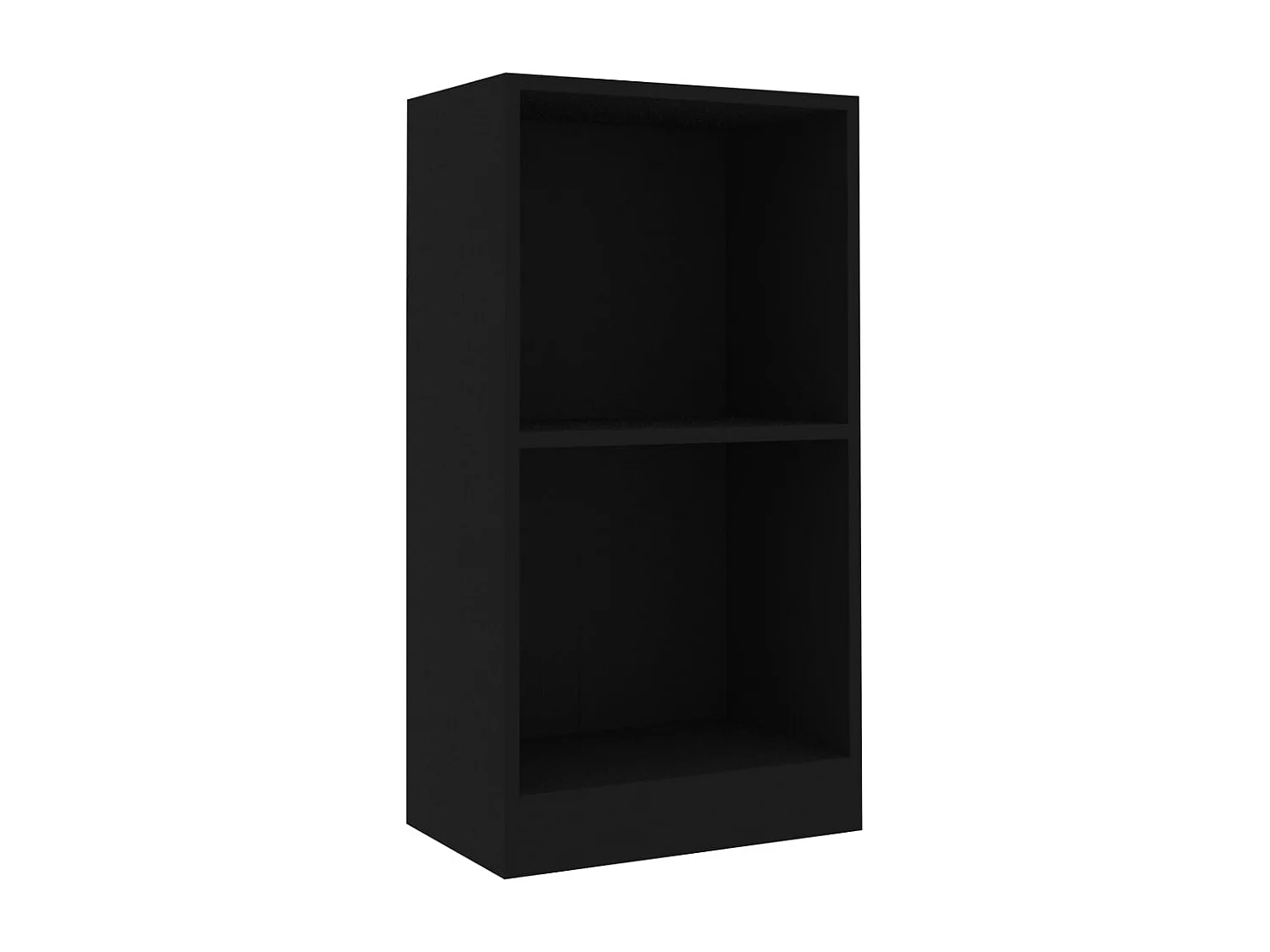 Bibliothèque noir 40x24x75 cm bois d'ingénierie