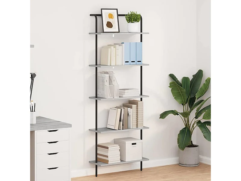 Estante de libros Gris sonoma 60 x 24 x 168 cm