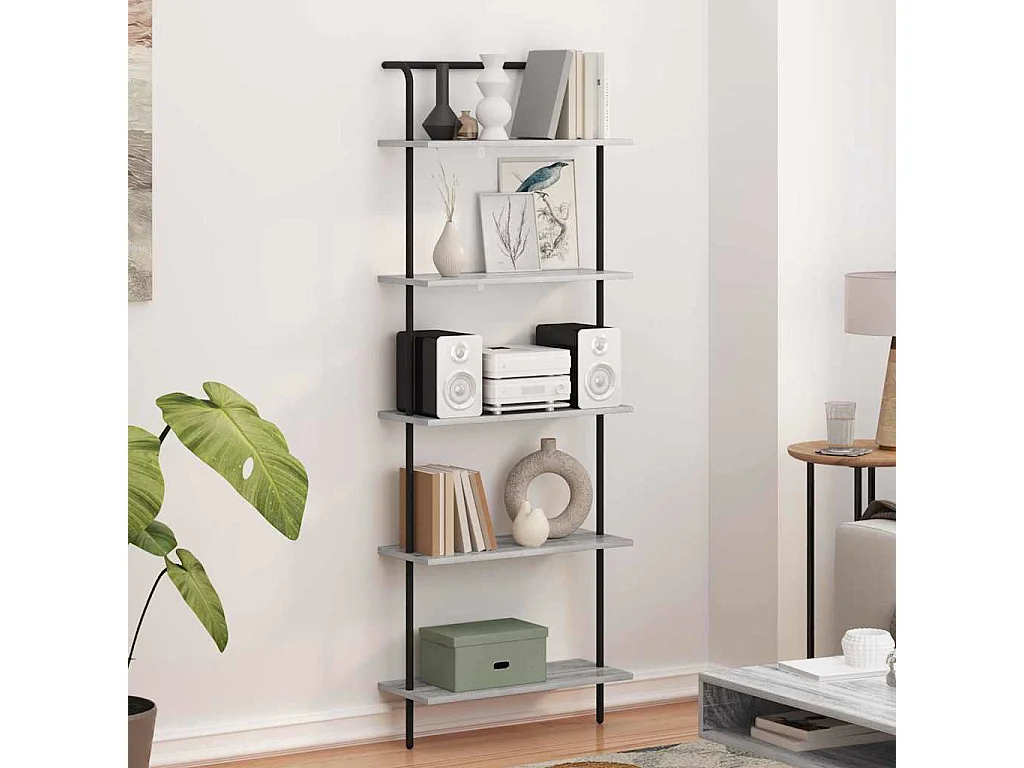 Estante Sonoma cinzento 60 x 24 x 168 cm Madeira processada