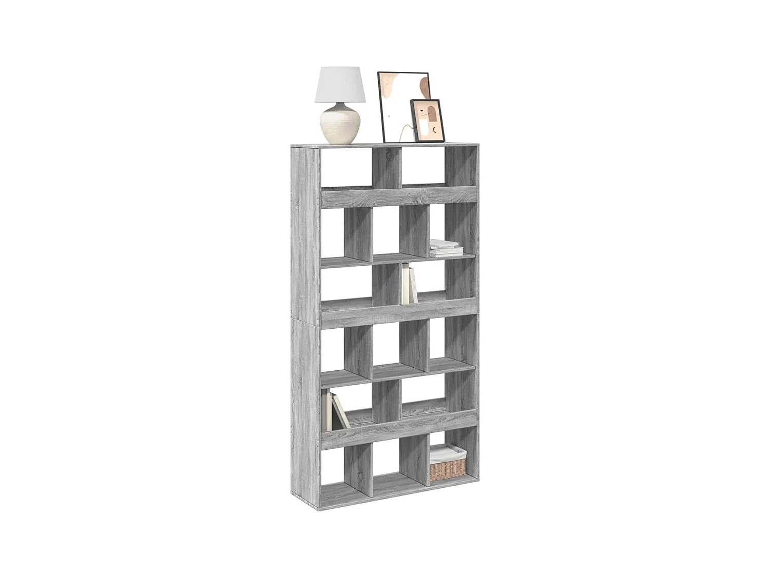 Estantería madera de ingeniería gris Sonoma 100x33x187,5 cm