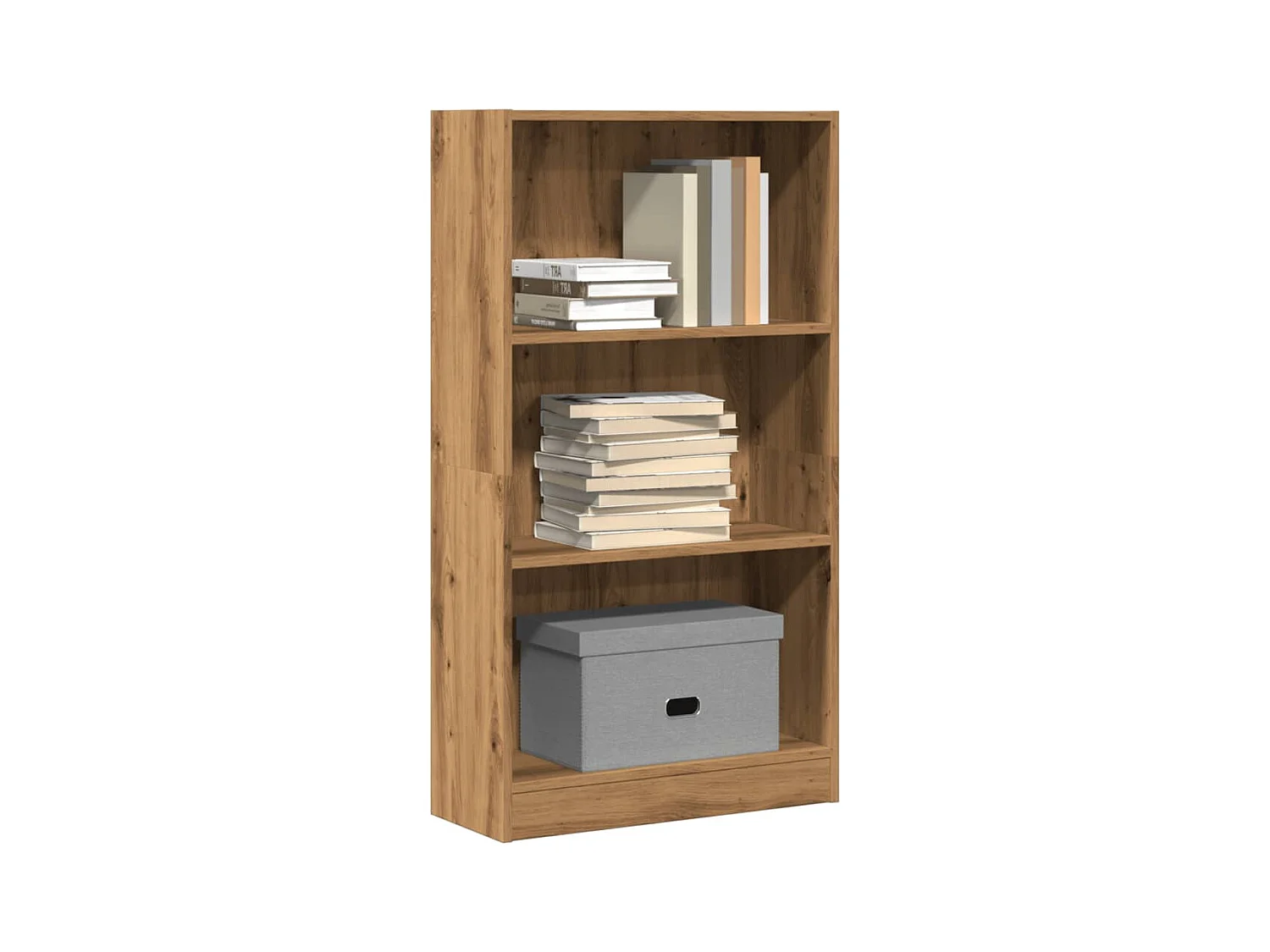 Estantería de madera de ingeniería roble artesano 60x24x109 cm