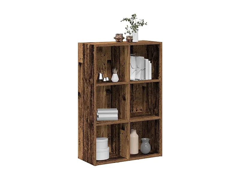 Bibliothèque/Buffet vieux bois 66x30x98 cm bois d'ingénierie