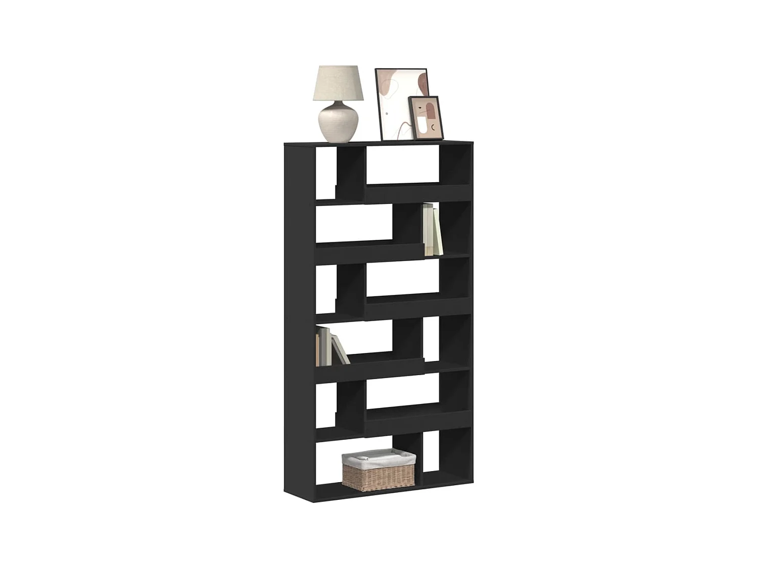 Bibliothèque noir 100x33x187,5 cm bois d'ingénierie