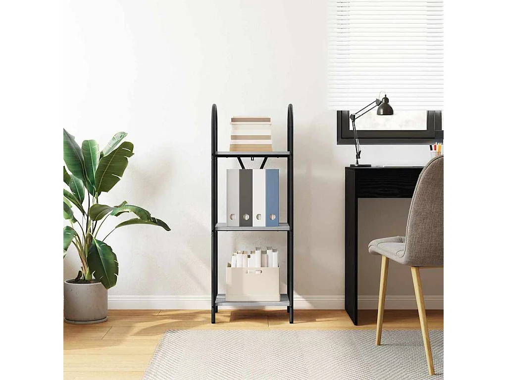 Bibliothèque Sonoma gris 40 x 30 x 109 cm Bois d'ingénierie