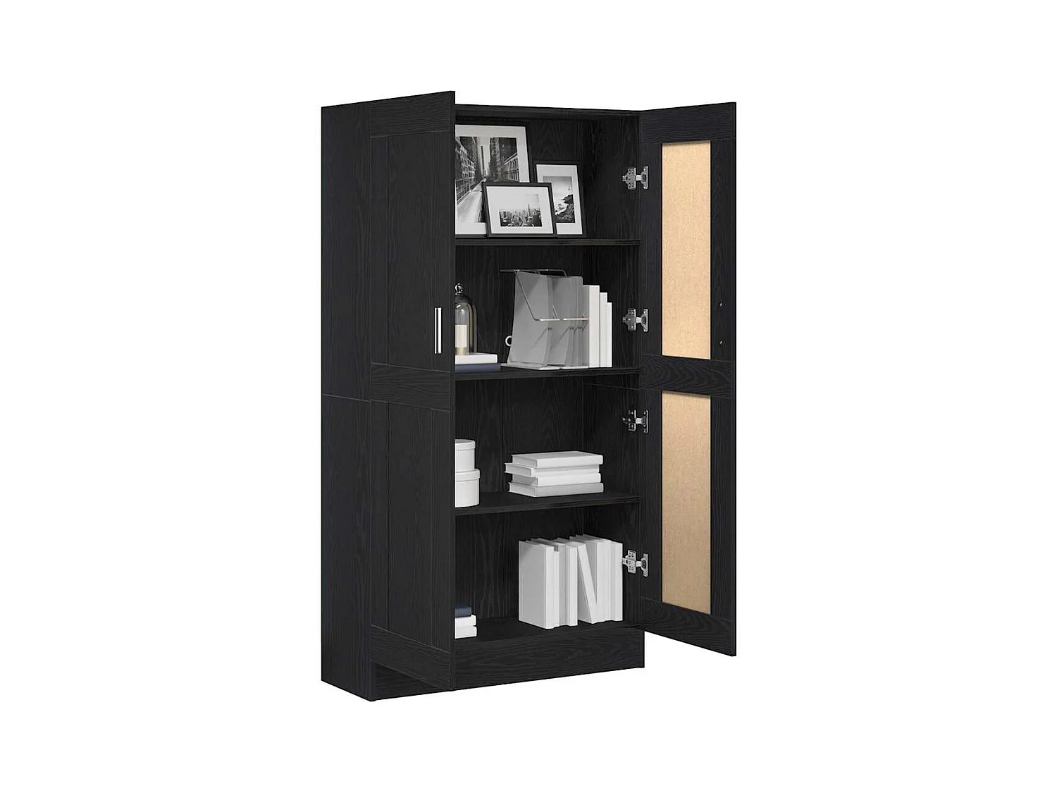 Meuble de Bibliothèque Chêne noir 82.5 x 30.5 x 150 cm