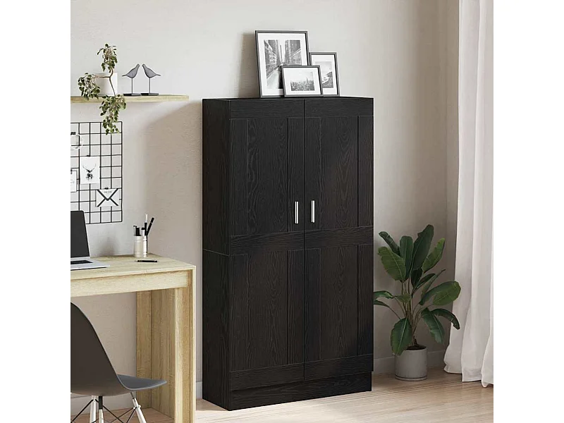 Meuble de Bibliothèque Chêne noir 82.5 x 30.5 x 150 cm