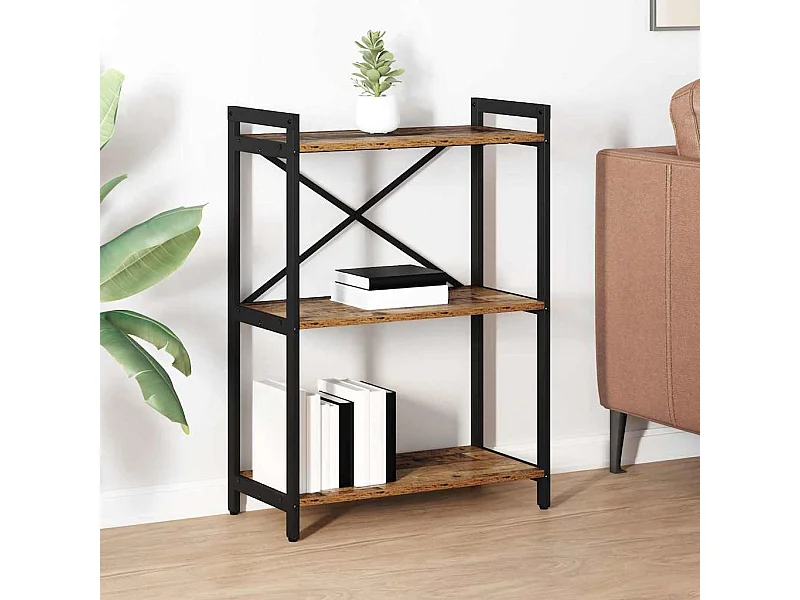 Boekenkast Oud hout 60 x 30 x 83 cm Bewerkt hout