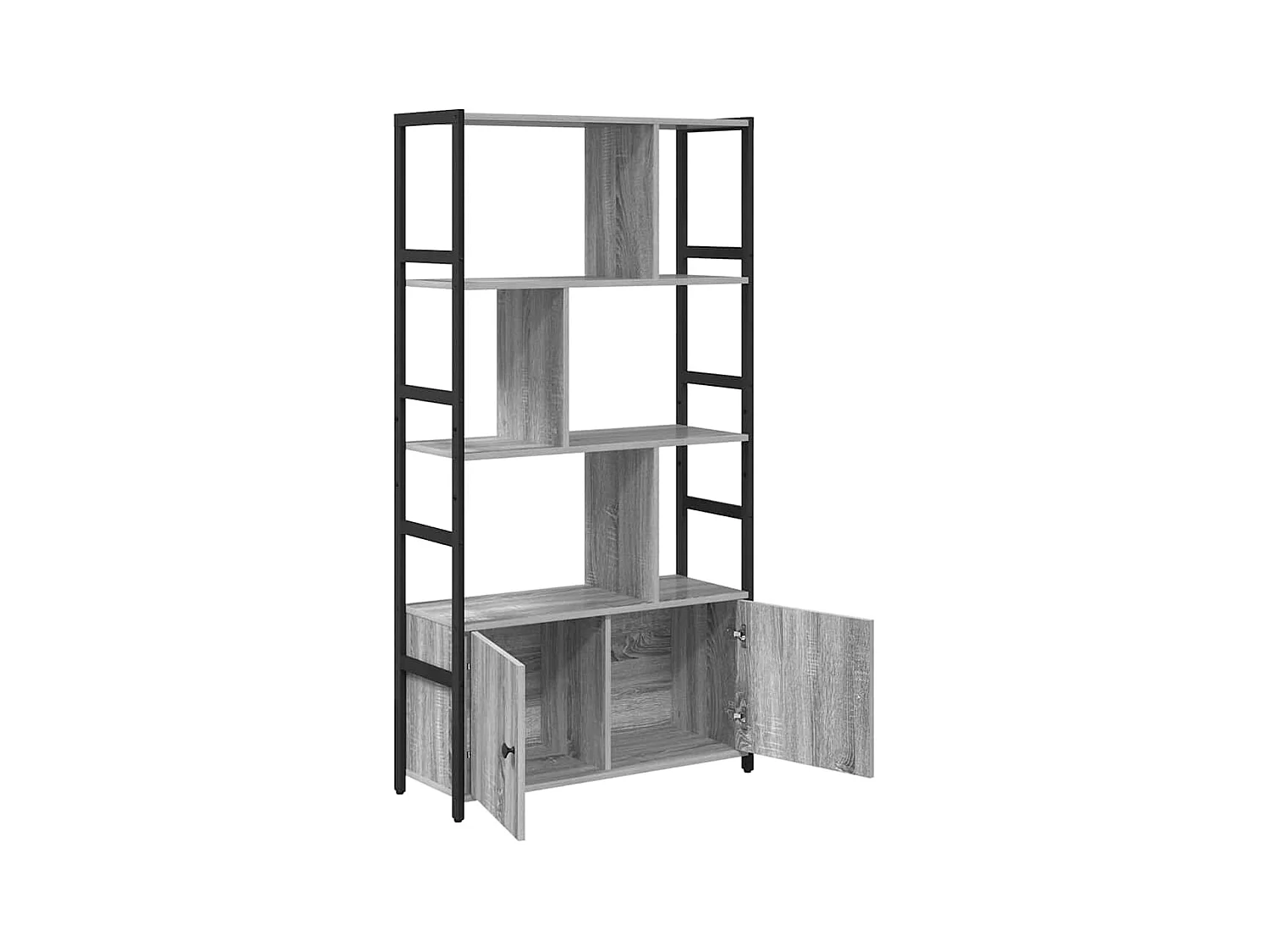 Bibliothèque Sonoma gris 80 x 30 x 155.5 cm Bois d'ingénierie