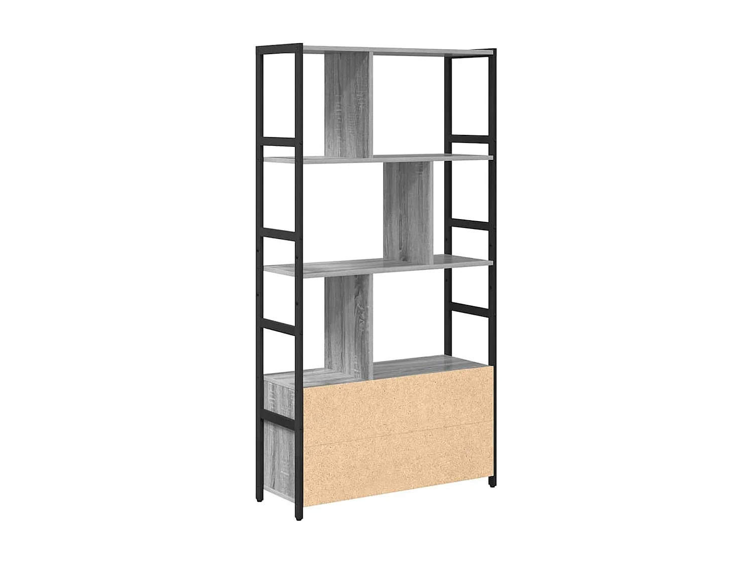 Bibliothèque Sonoma gris 80 x 30 x 155.5 cm Bois d'ingénierie