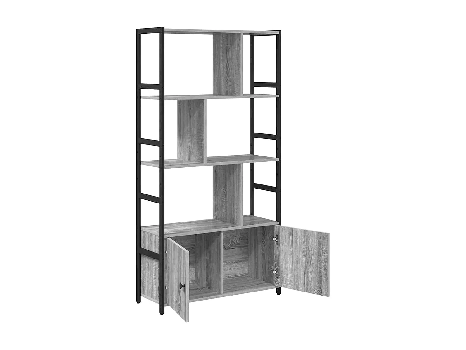 Bibliothèque Sonoma gris 80 x 30 x 155.5 cm Bois d'ingénierie