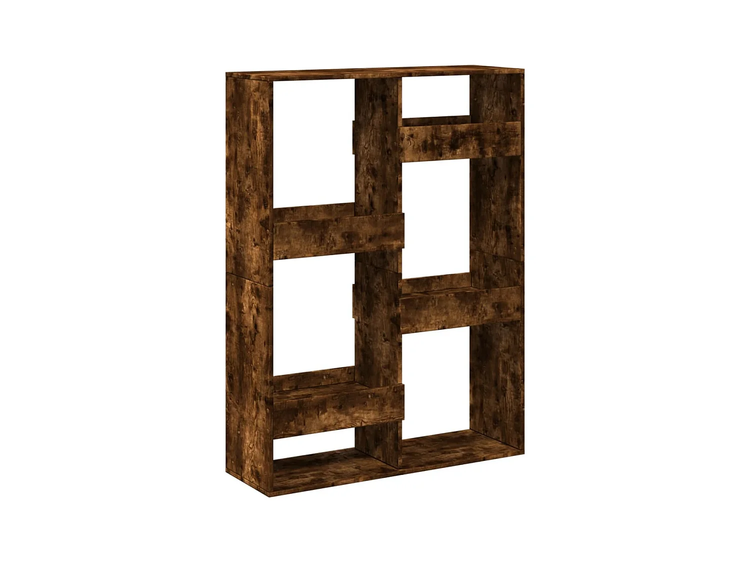Bibliothèque chêne fumé 100x33x135 cm bois d'ingénierie