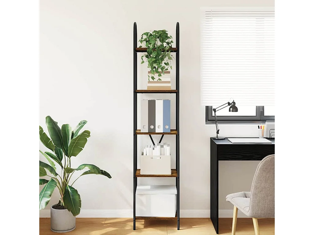 Bibliothèque Chêne fumé 40 x 30 x 183 cm Bois d'ingénierie