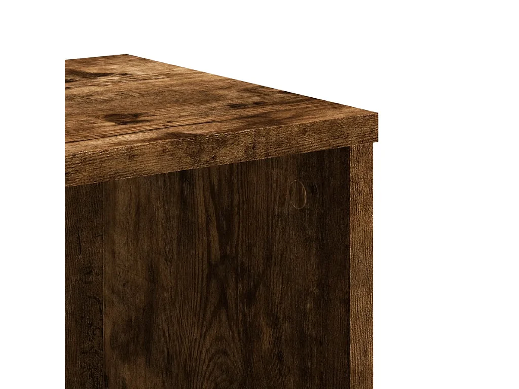 Bibliothèque chêne fumé 50x25x105 cm bois d'ingénierie