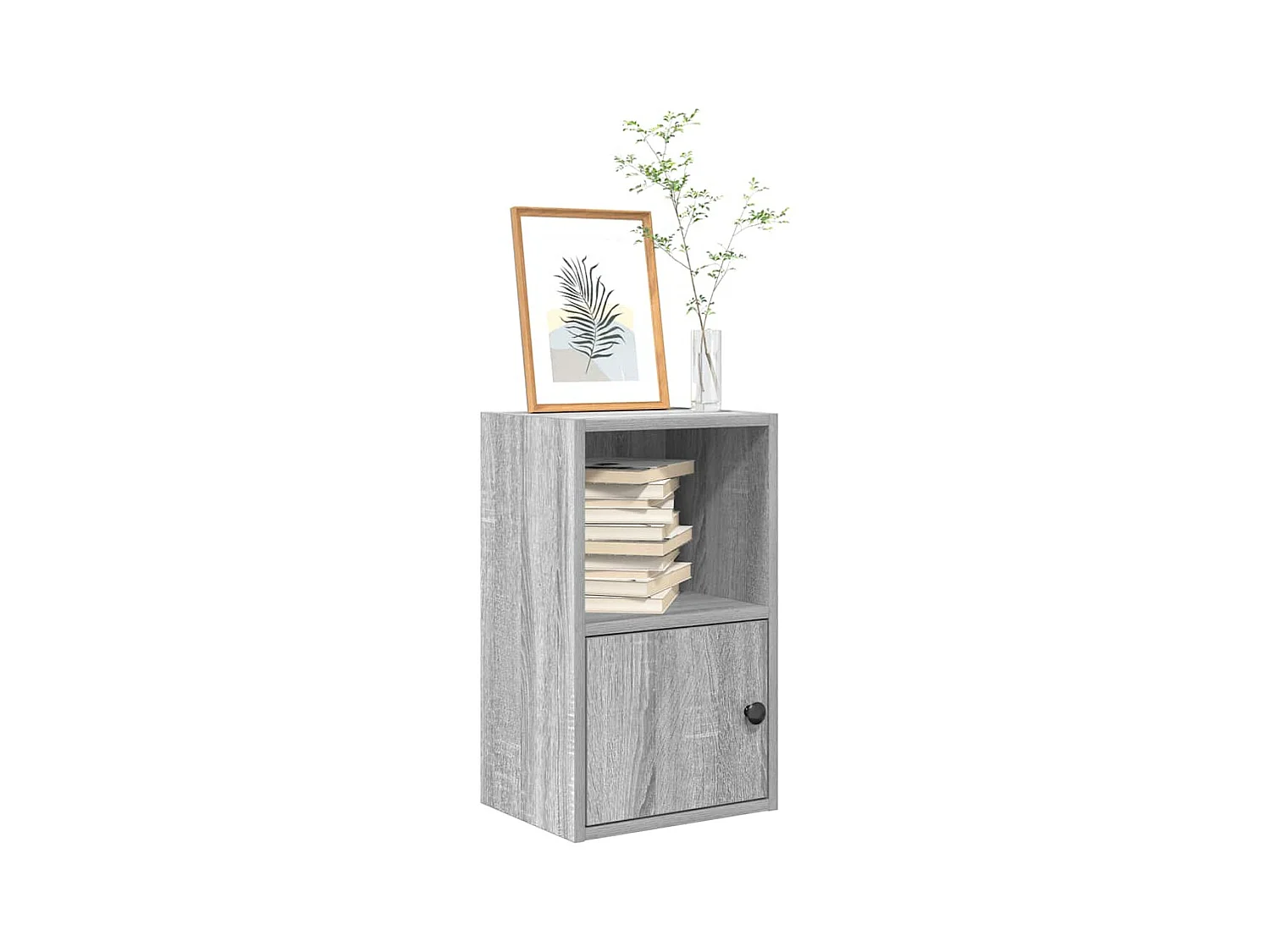 Estantería de madera de ingeniería gris sonoma 31x24x52 cm