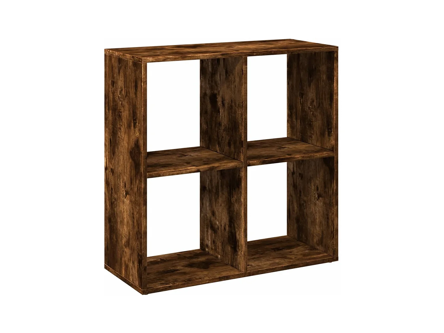 Bibliothèque séparatrice de pièce chêne fumé 69,5x29x69,5 cm