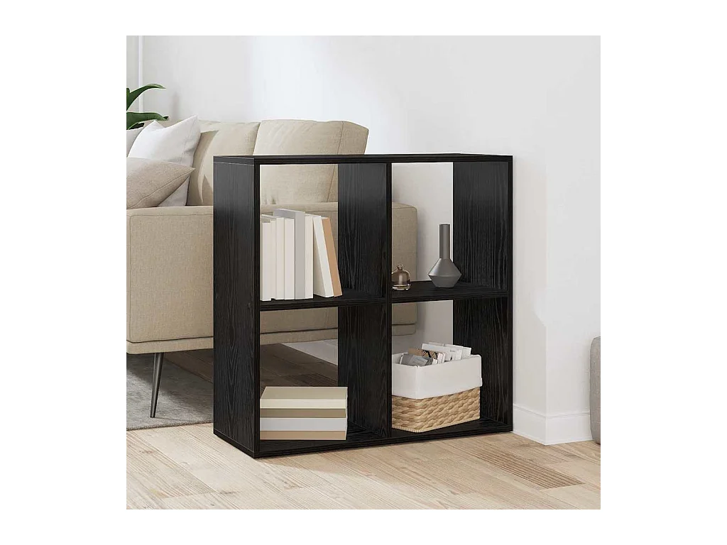 Bibliothèque Chêne noir 69.5 x 29 x 69.5 cm Bois d'ingénierie