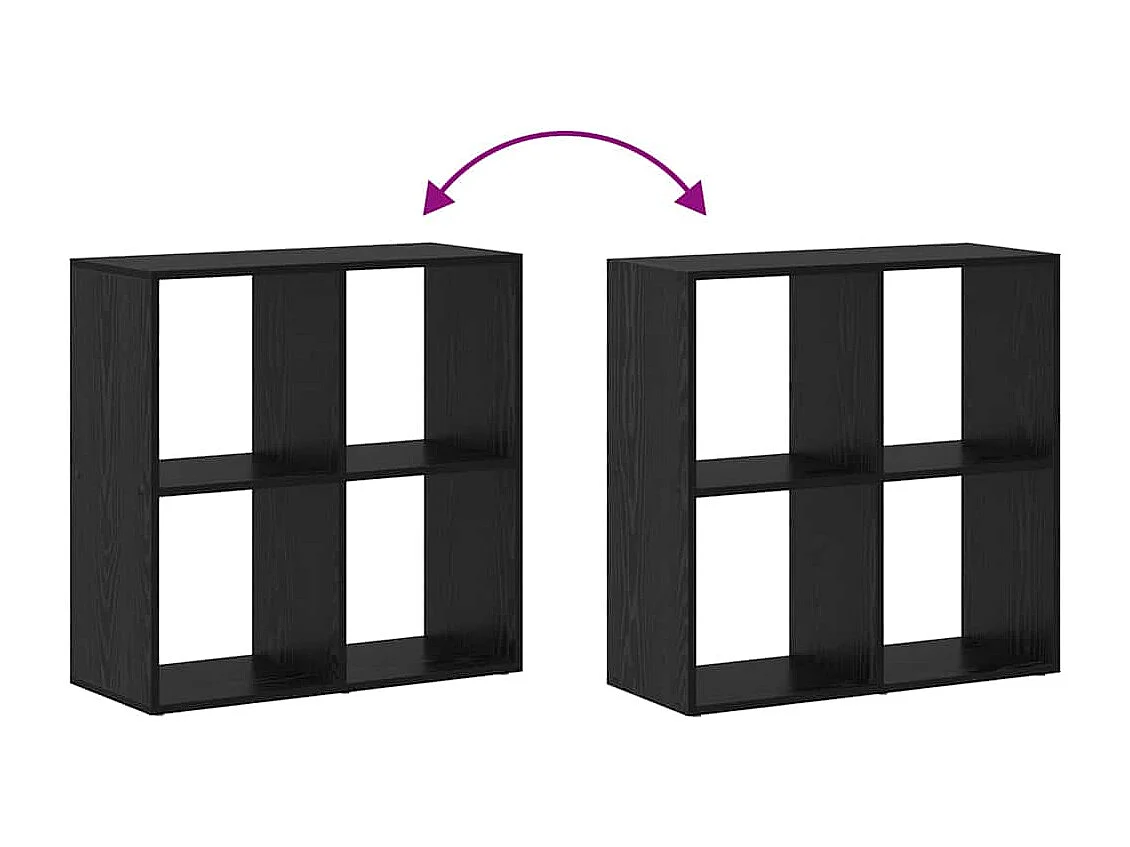 Bibliothèque Chêne noir 69.5 x 29 x 69.5 cm Bois d'ingénierie