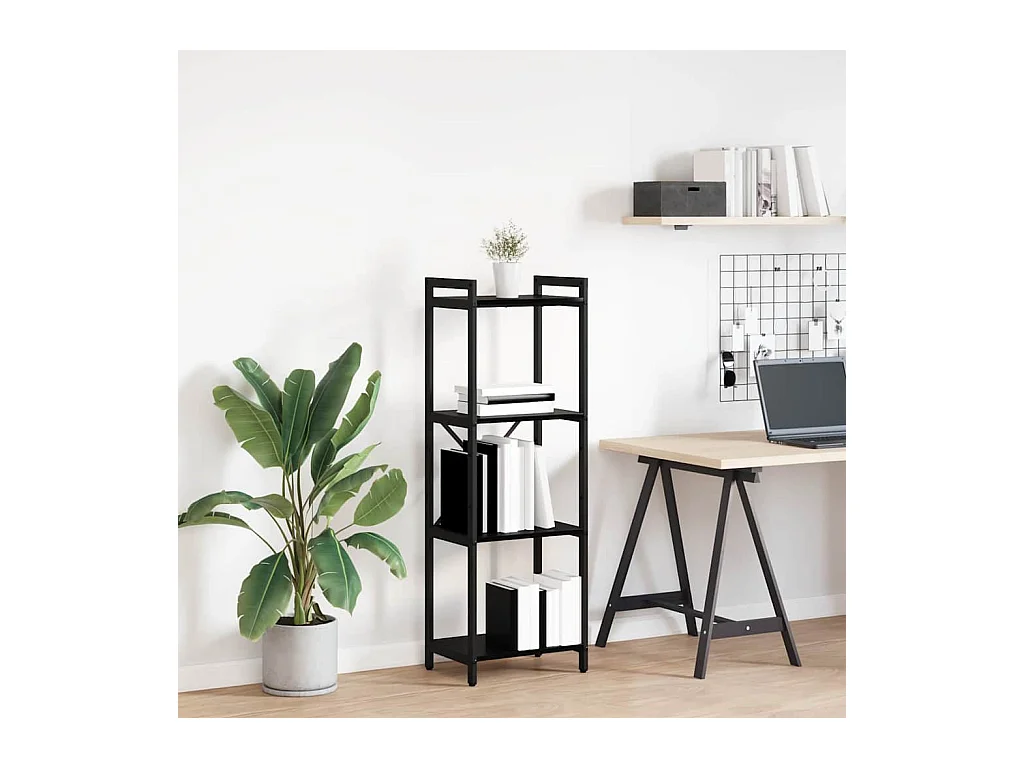 Estantería Roble negro 40 x 30 x 118 cm Madera contrachapada