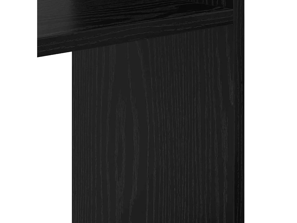 Gabinete de Livros Carvalho preto 92 x 29 x 188 cm