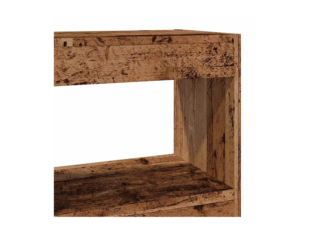 Bibliothèque/Cloison de séparation vieux bois 40x30x72 cm