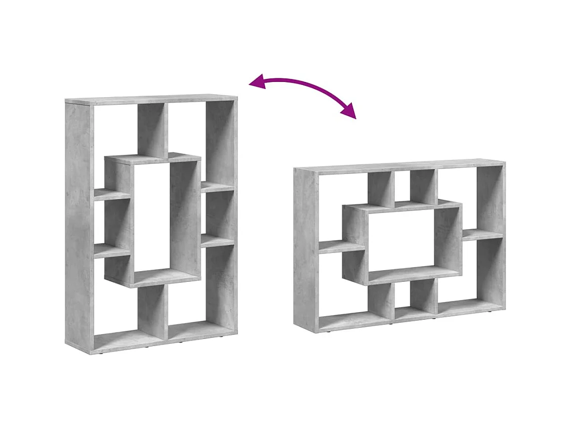 Estante 63x20x90 cm derivados de madeira cinzento cimento