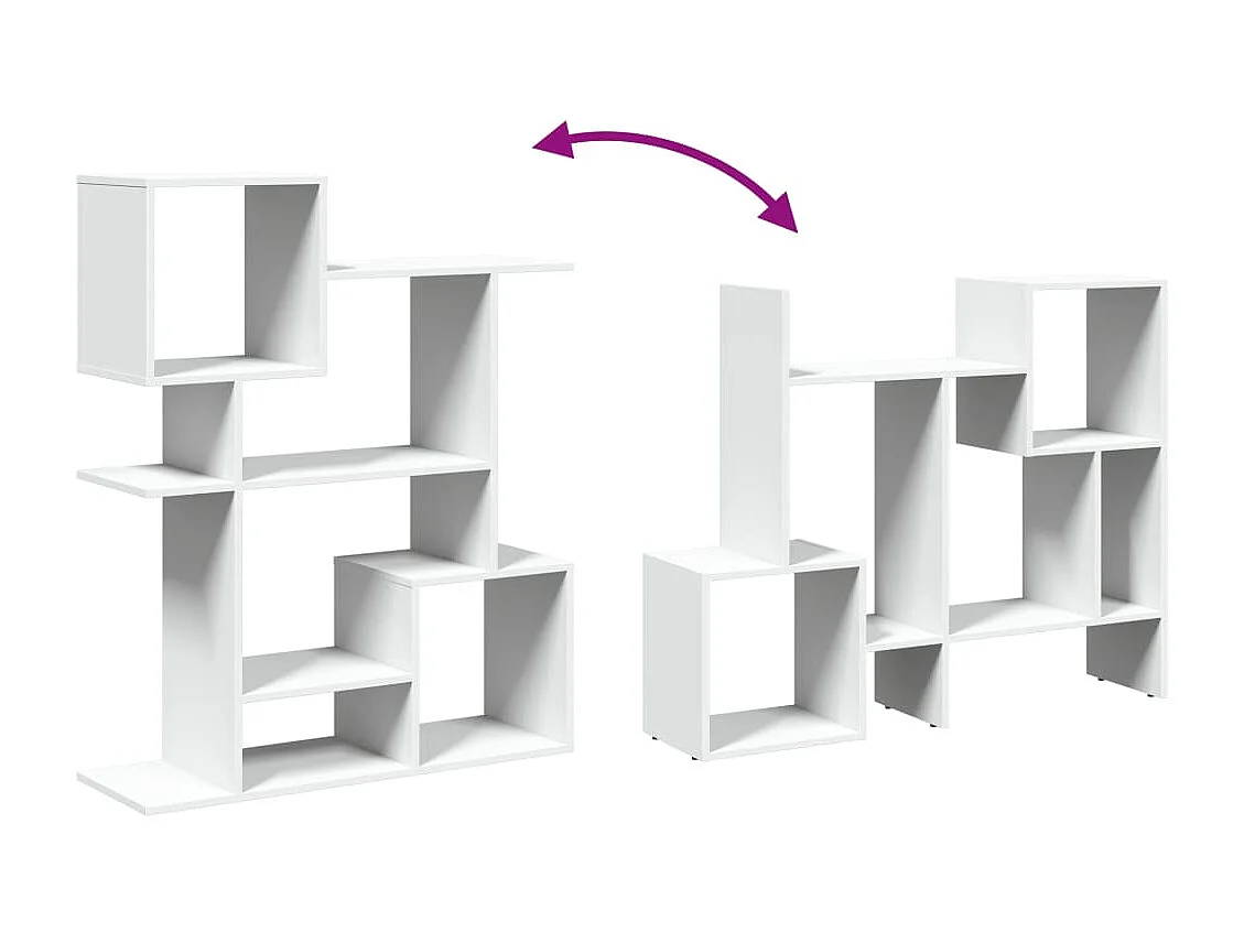 Bibliothèque séparatrice de pièce blanc 92x29x112 cm