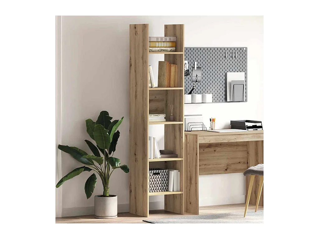 Bibliothèque chêne artisanal 40 x 35 x 180 cm Bois d'ingénierie