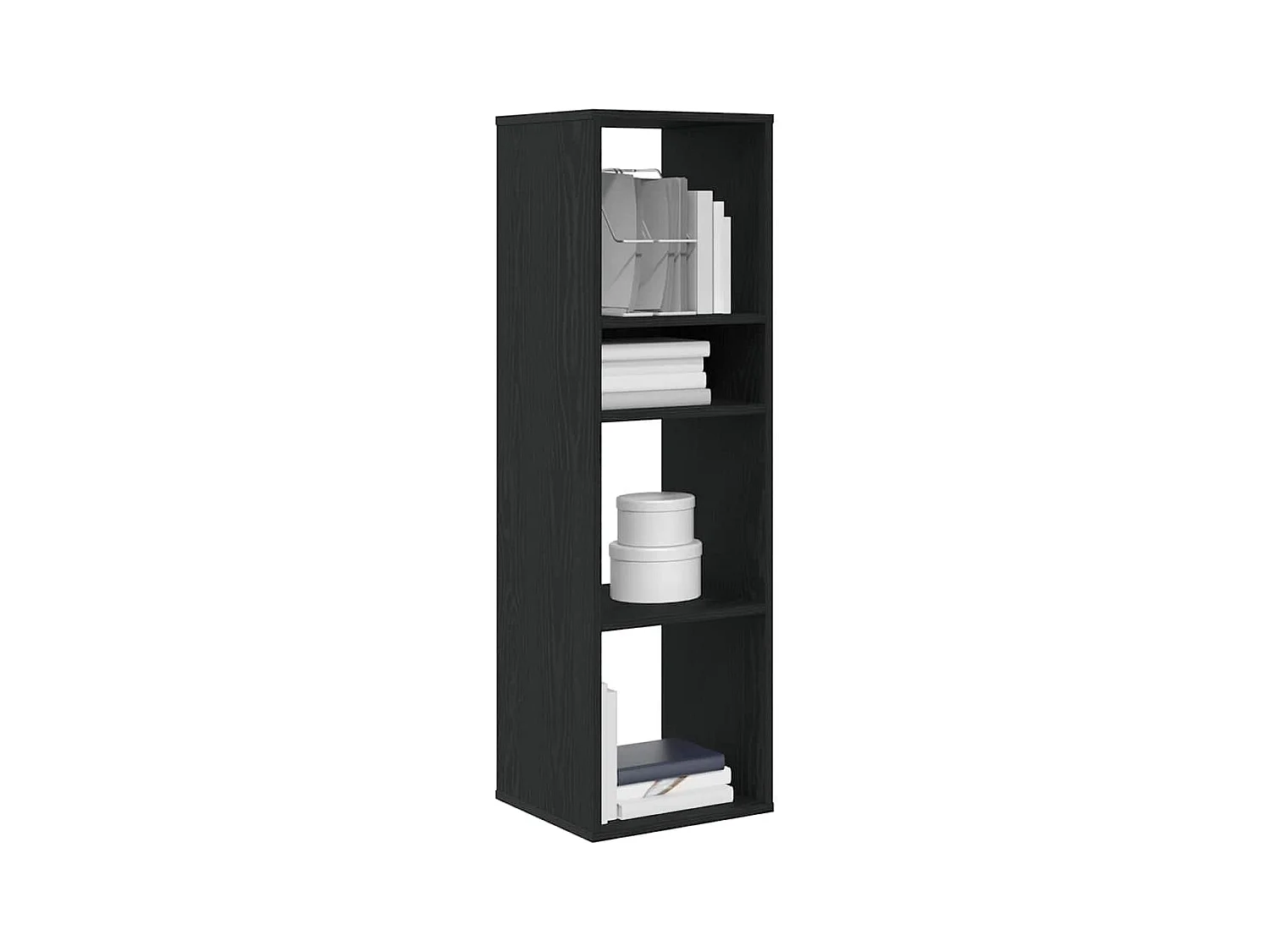 Bibliothèque noir 34x31x112 cm bois d'ingénierie