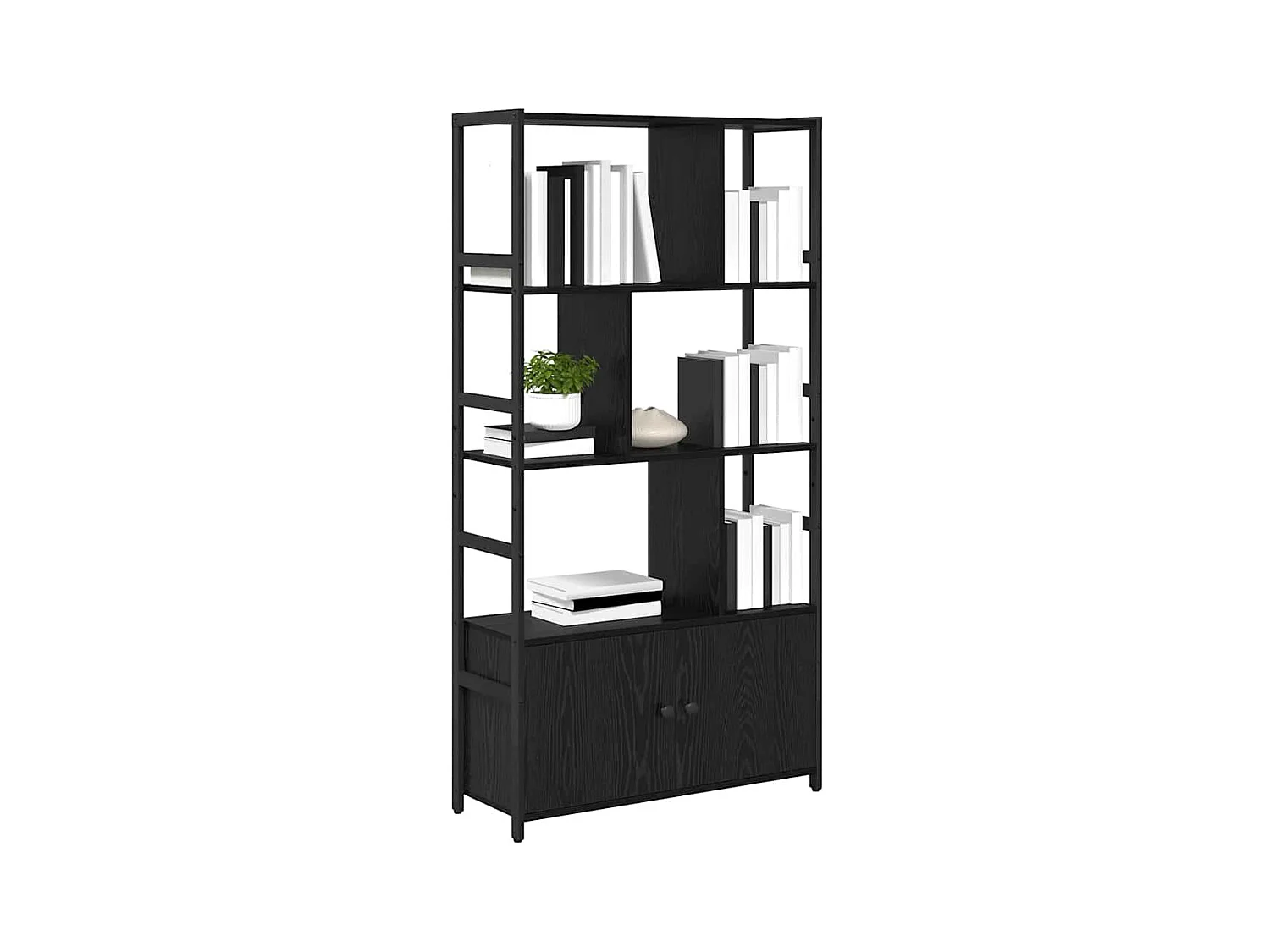 Bibliothèque Chêne noir 80 x 30 x 155.5 cm Bois d'ingénierie