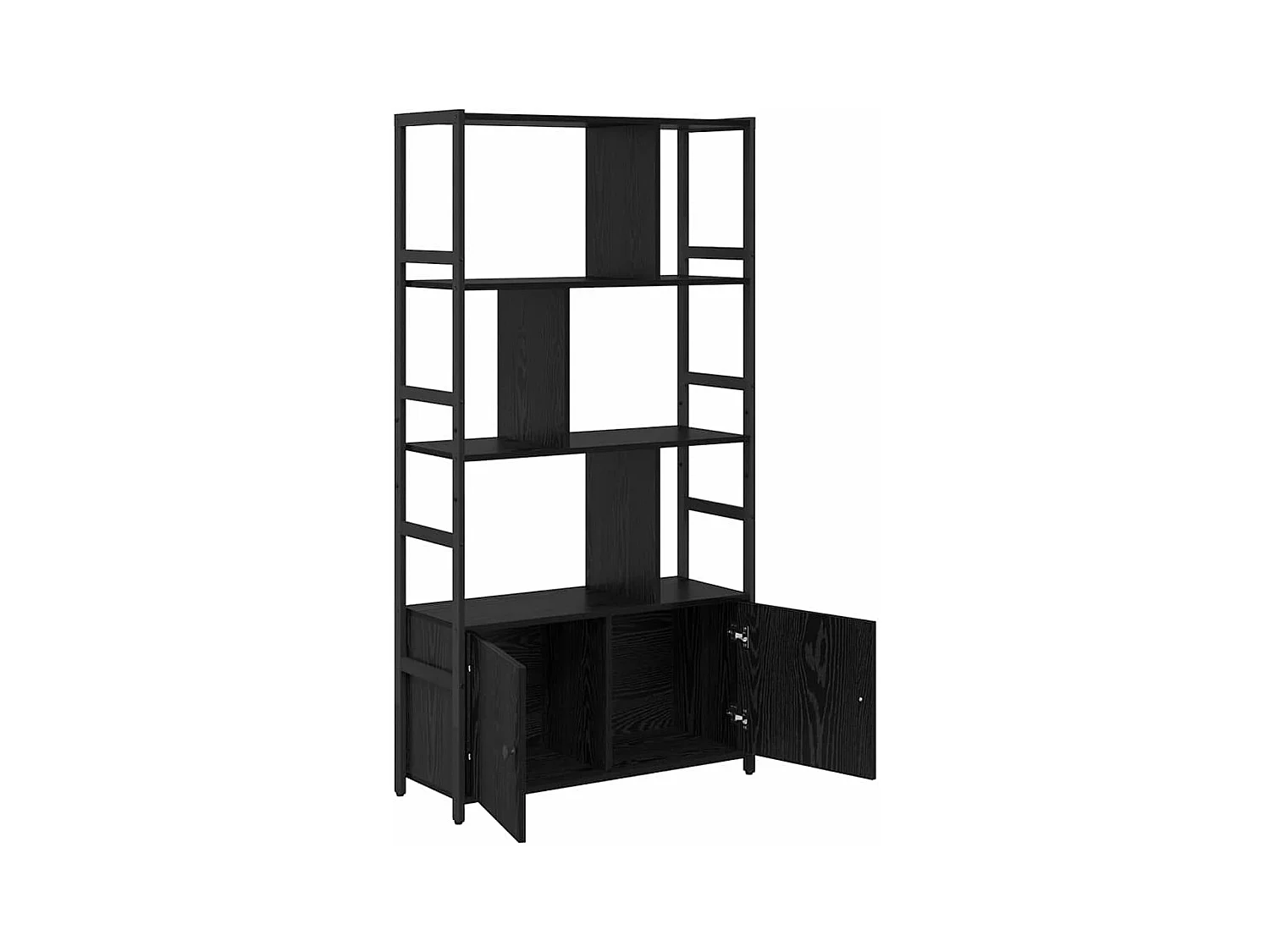 Bibliothèque Chêne noir 80 x 30 x 155.5 cm Bois d'ingénierie