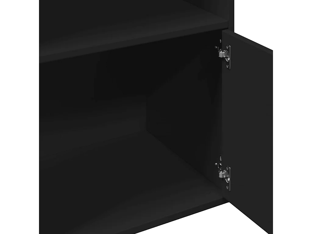 Bibliothèque noir 100x36x189 cm bois d'ingénierie