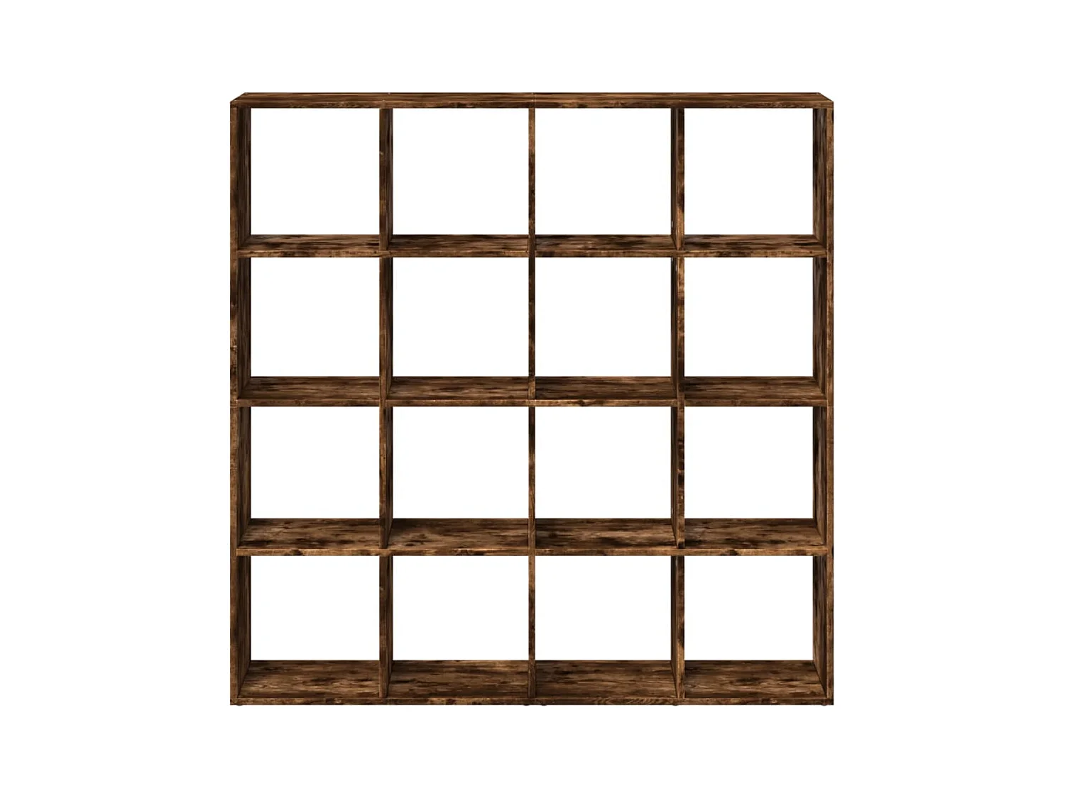 Bibliothèque chêne fumé 137,5x29x137,5 cm bois d'ingénierie