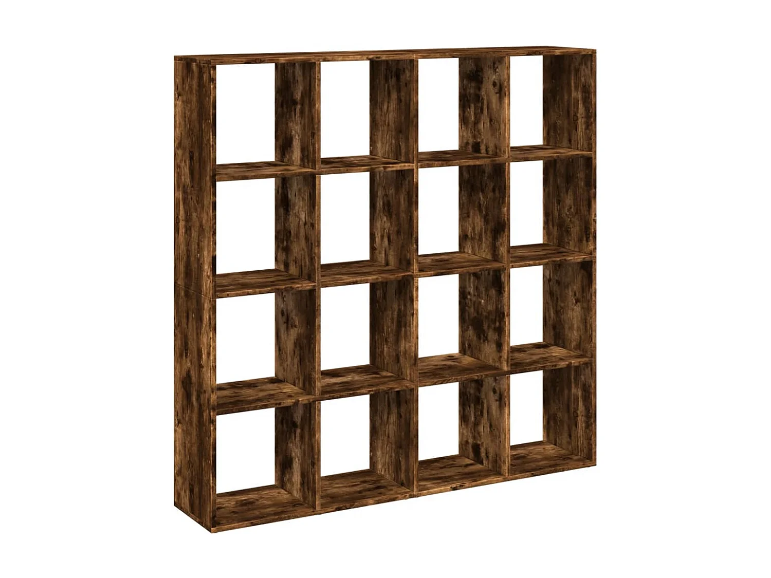 Bibliothèque chêne fumé 137,5x29x137,5 cm bois d'ingénierie