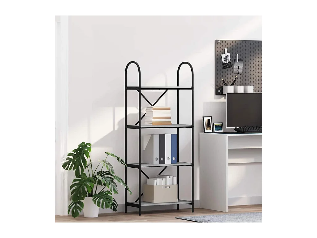 Bibliothèque Sonoma gris 60 x 30 x 146 cm Bois d'ingénierie